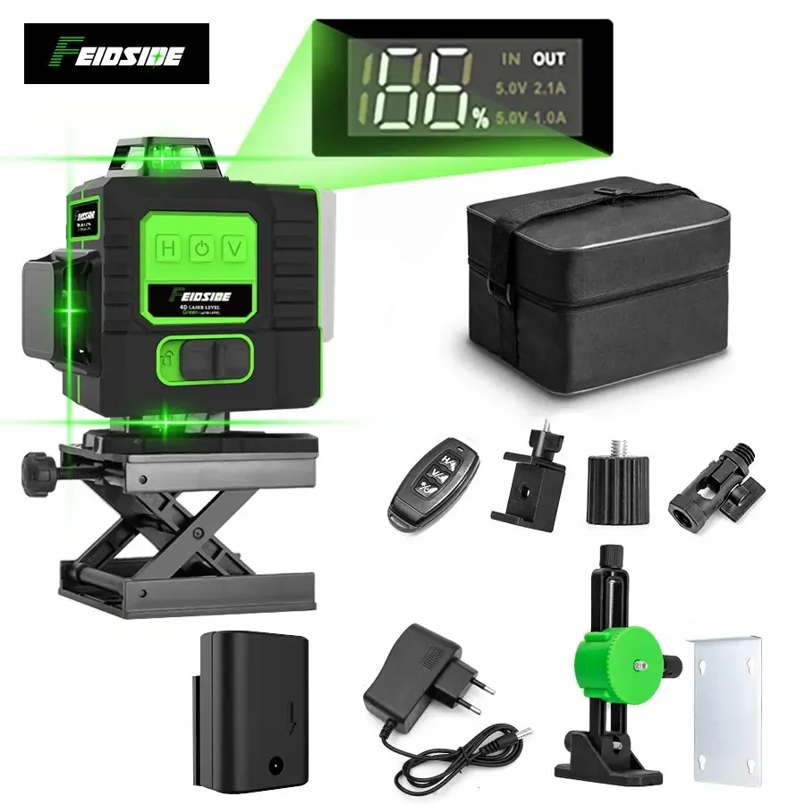 Laser Level 16 Lines 4D Green - Feidside 16/12 Dòng 4D/3D Laser Cấp