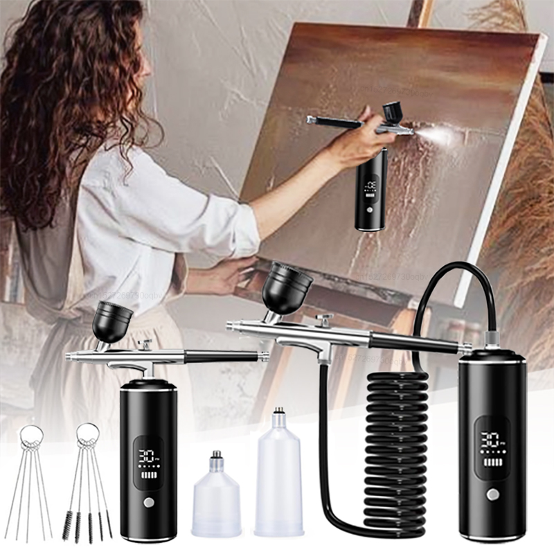 Airbrush Kit With Mini Compressor - Airbrush with Compressor Airbrush Painting Mini