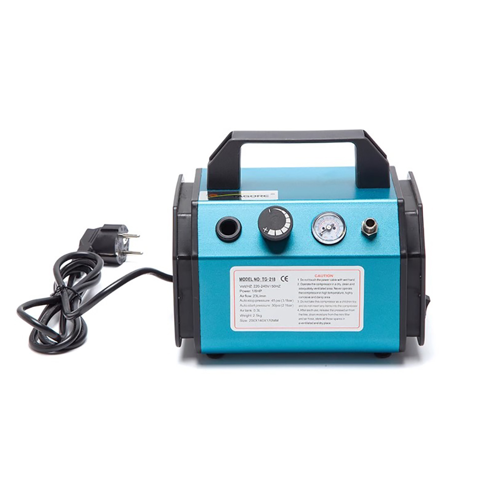 Airbrush Kit With Mini Compressor - Quiet Adjustable Pressure Mini Airbrush Compressor
