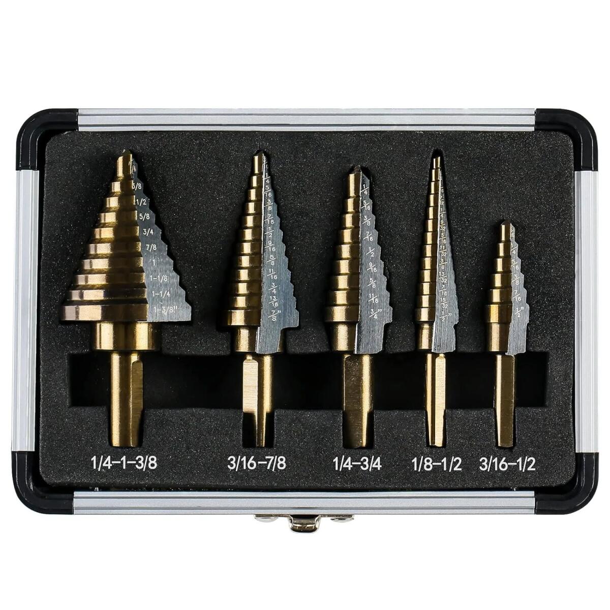 5pcs  Cobalt Step Drill Bit Se - đánh giá và giá Hardware