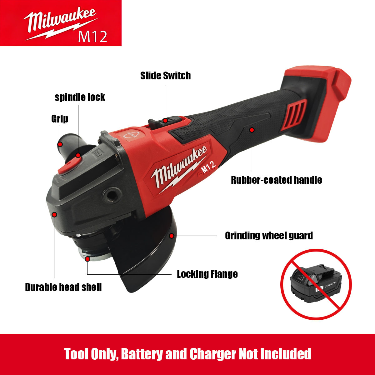 MilwaukeeM12 M18 Brushless Ang - đánh giá và giá Brushless Angle Grinder Battery Powered