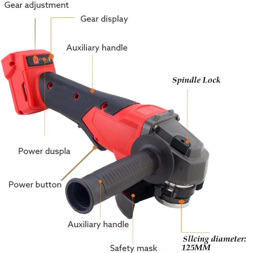 125mm Electric Angle Grinder 3 - đánh giá và giá Brushless Angle Grinder Battery Powered