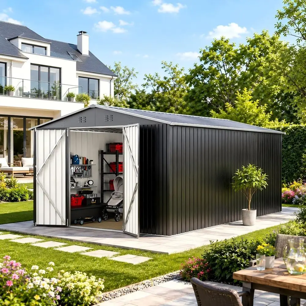 Durable Metal Outdoor Storage  - đánh giá và giá Garden Tools