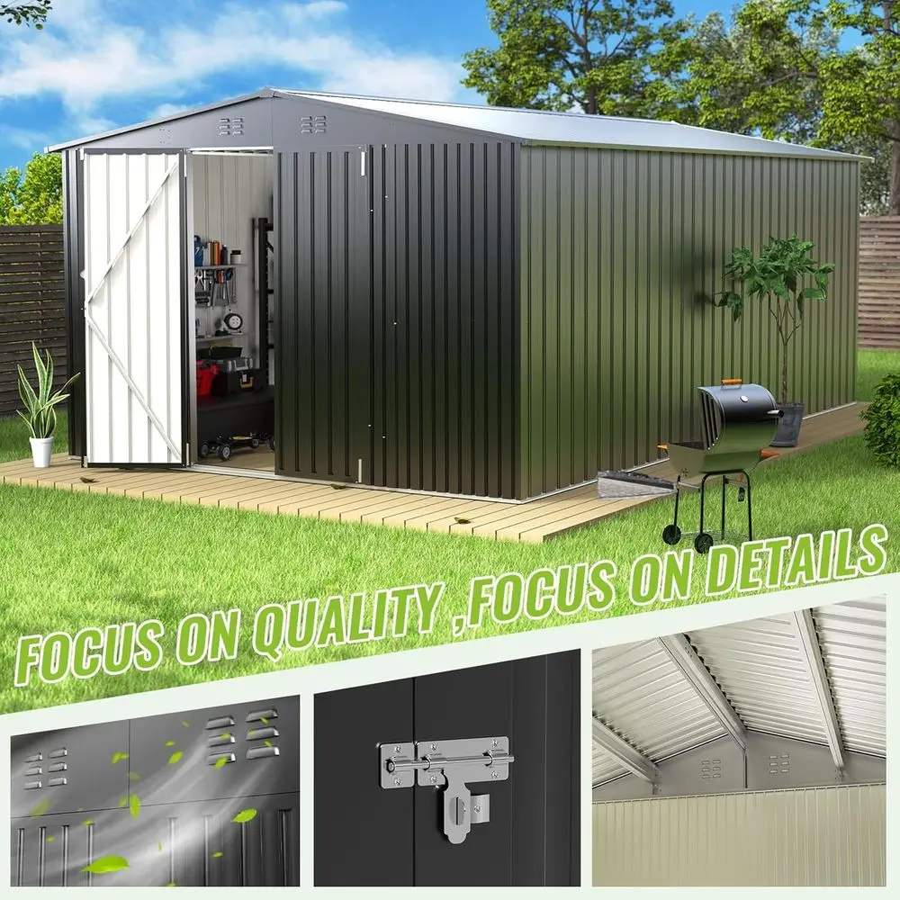 Durable Metal Outdoor Storage  - đánh giá và giá Garden Tools