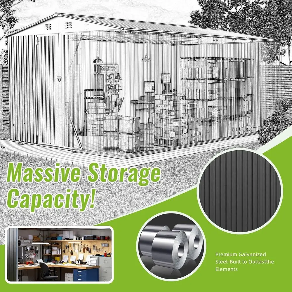 Durable Metal Outdoor Storage  - đánh giá và giá Garden Tools