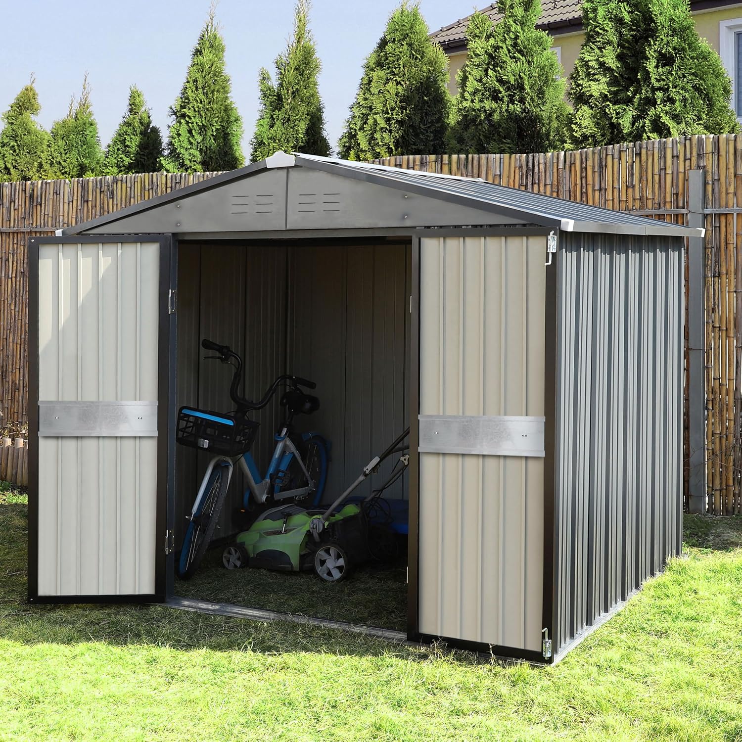 10' x 10' Outdoor Storage Shed - đánh giá và giá Garden Tools