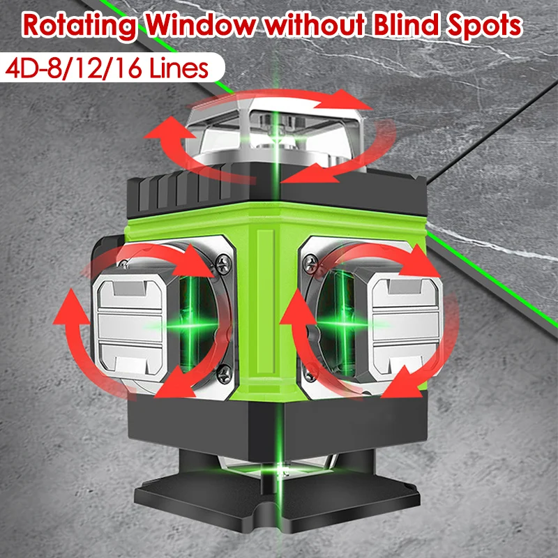 8/12/16 Lines Laser Level 4D G - đánh giá và giá Laser Level 16 Lines 4D Green