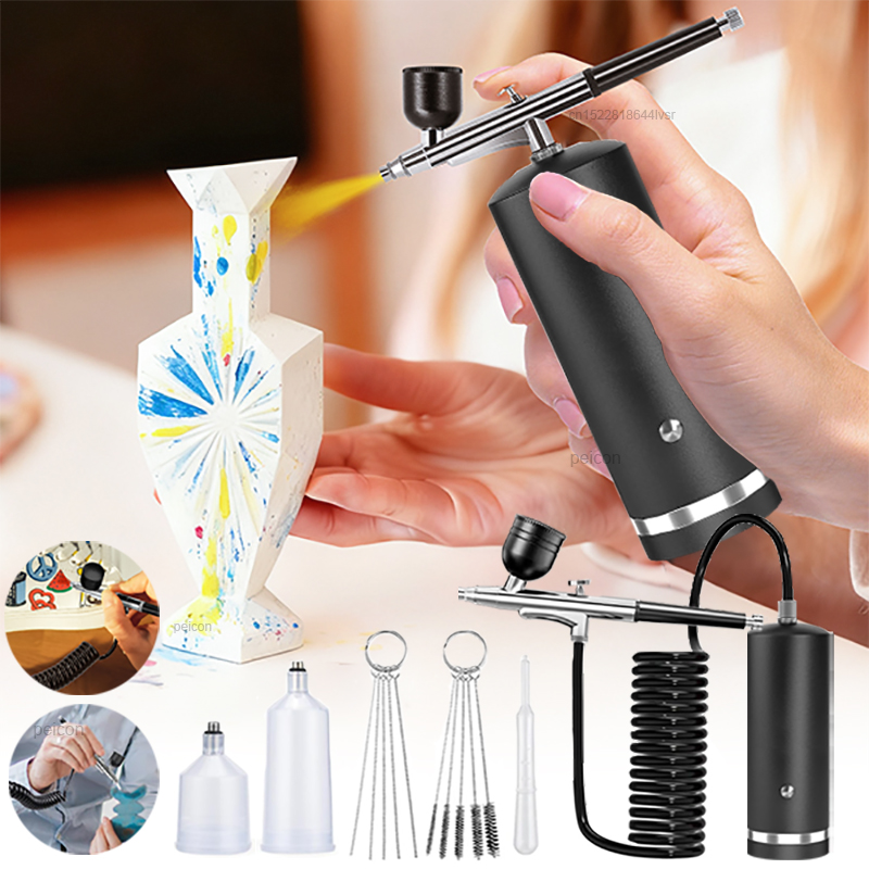 Airbrush with Compressor Paint - đánh giá và giá Airbrush Kit With Mini Compressor