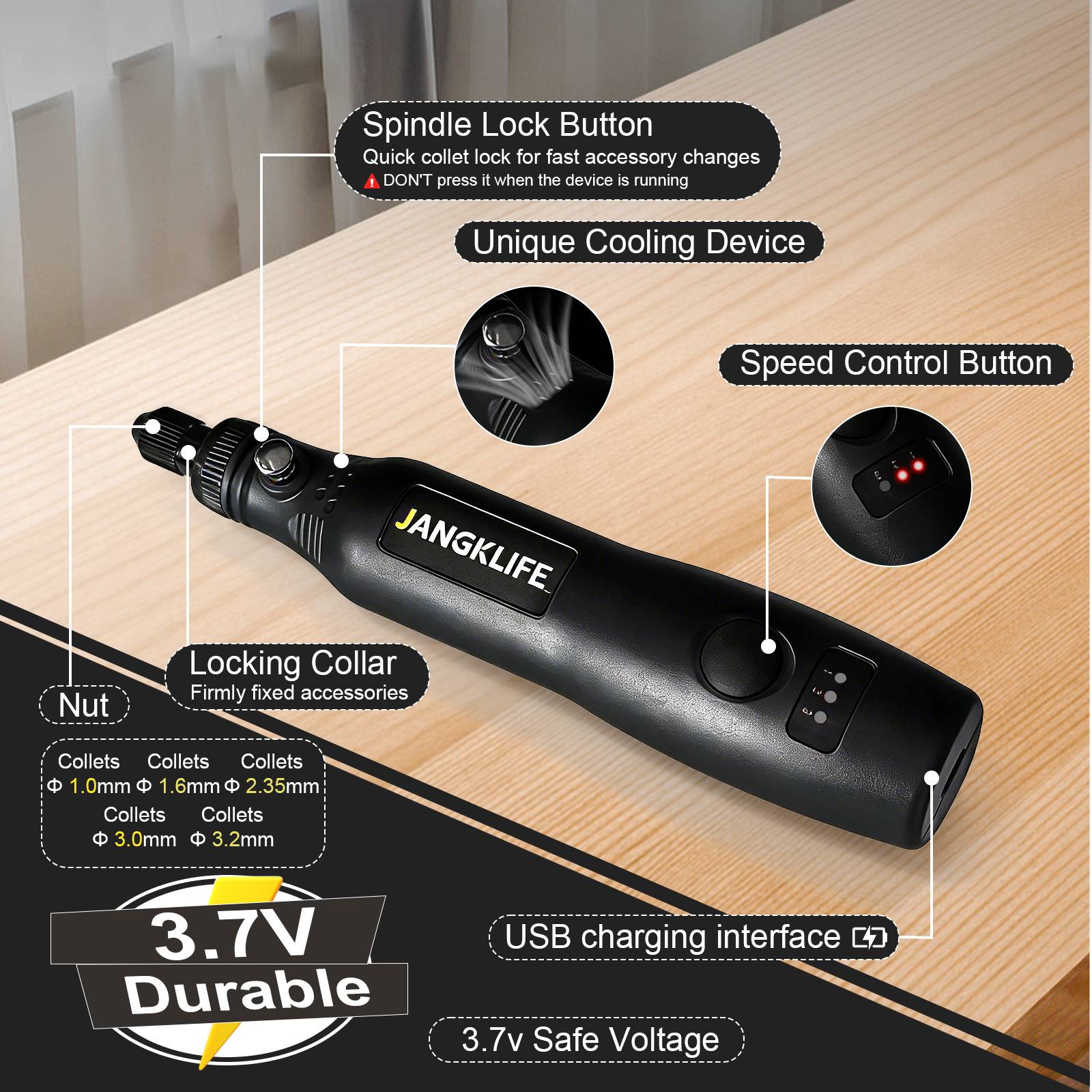 Usb không dây ROTARY Tool Kit  - đánh giá và giá Cordless Rotary Tool Kit Accessories