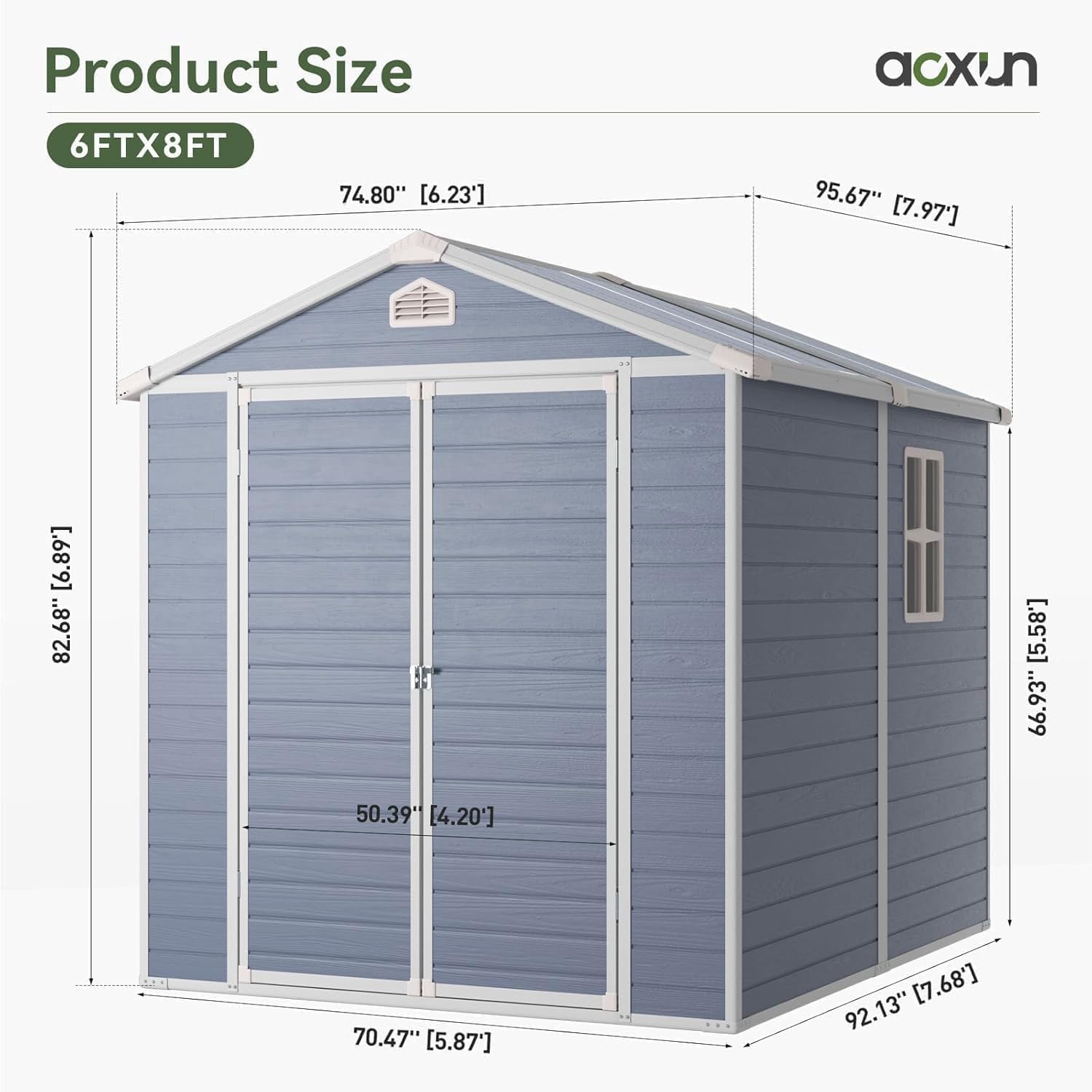 6x8 FT Outdoor Storage Shed Re - đánh giá và giá Garden Tools