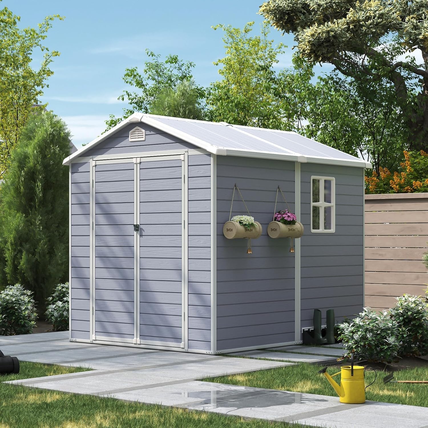 6x8 FT Outdoor Storage Shed Re - đánh giá và giá Garden Tools