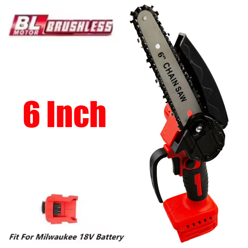 Fit for Milwaukee 18V Battery  - đánh giá và giá Mini Electric Chainsaw 6 Inch