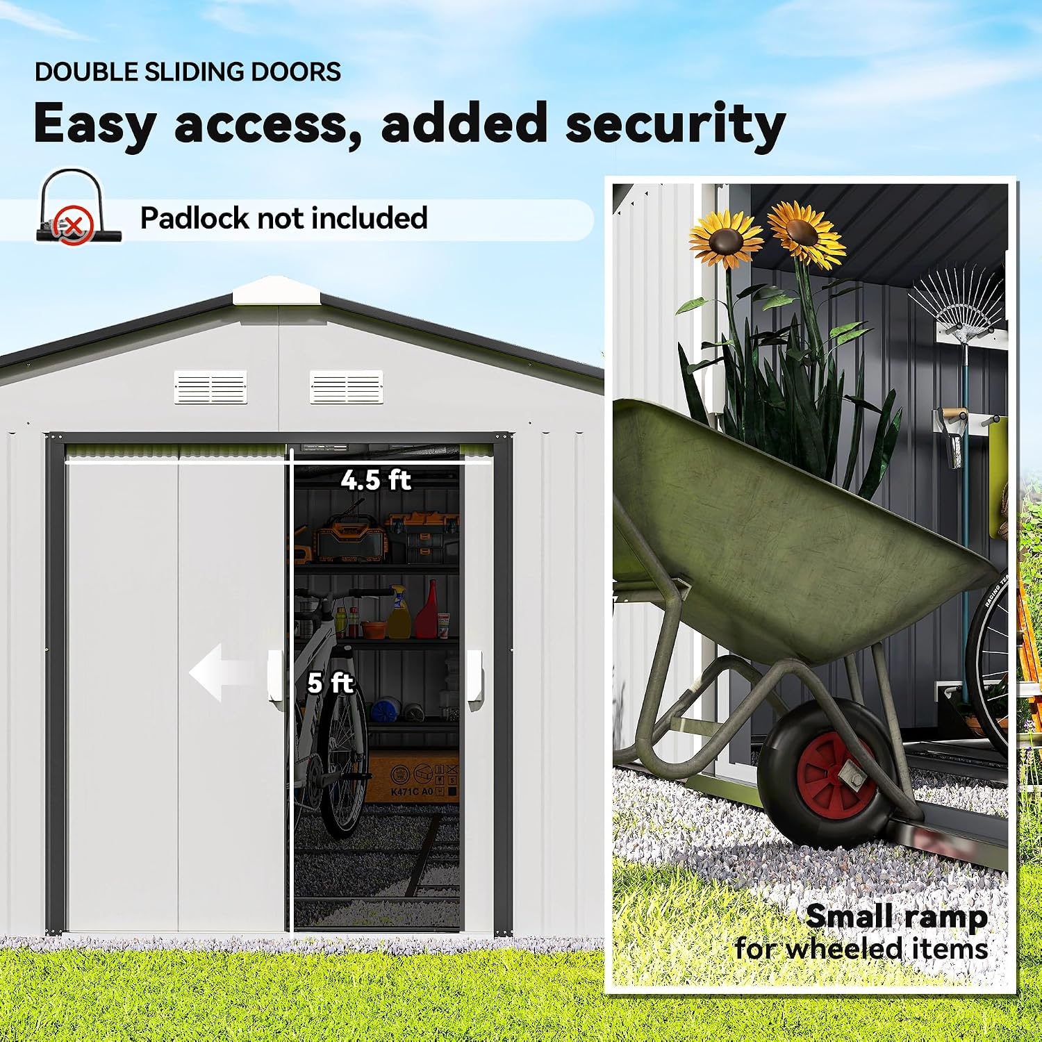 11x13ft Outdoor Storage Shed M - đánh giá và giá Garden Tools