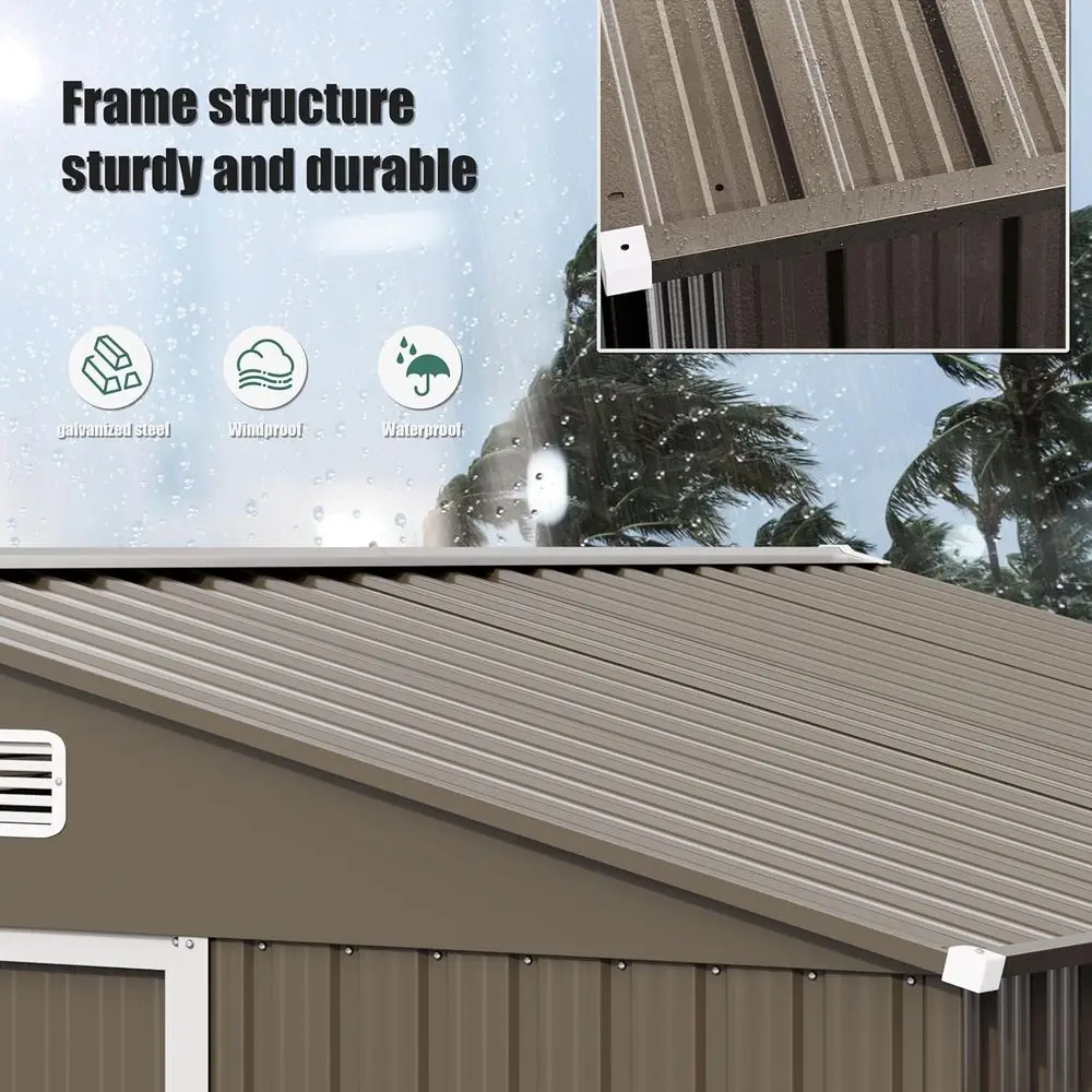 10T x 8T Outdoor Metal Storage - đánh giá và giá Garden Tools
