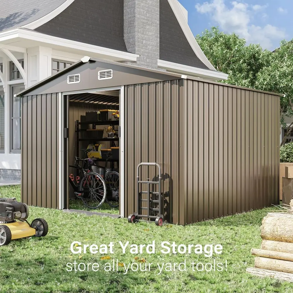 10T x 8T Outdoor Metal Storage - đánh giá và giá Garden Tools