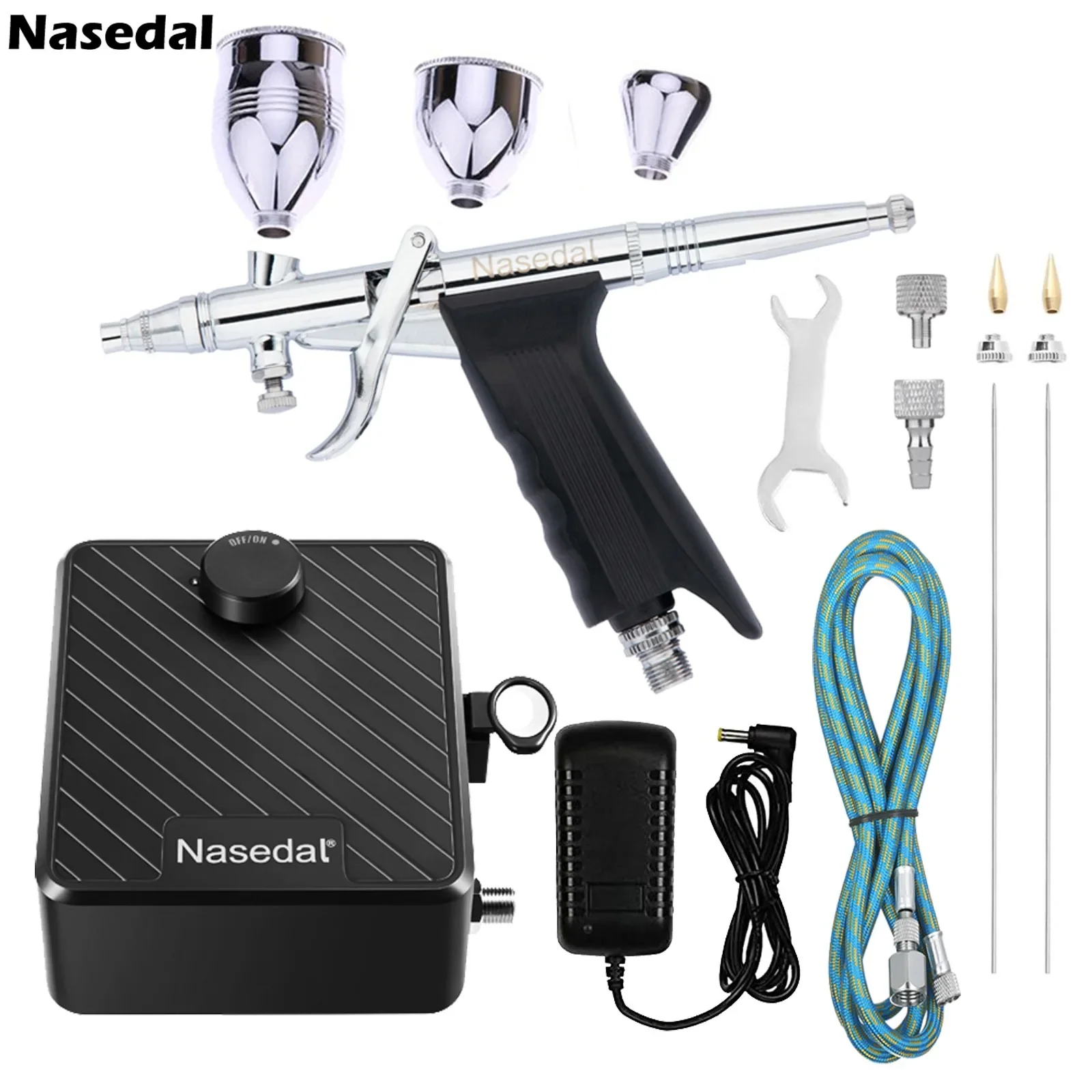 Nasedal Airbrush Air Compresso - đánh giá và giá Airbrush Kit With Mini Compressor