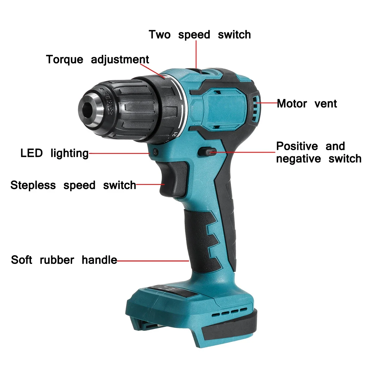 Electric Drill 18V 90N.m Cordl - đánh giá và giá Brushless Cordless Electric Drill 18V