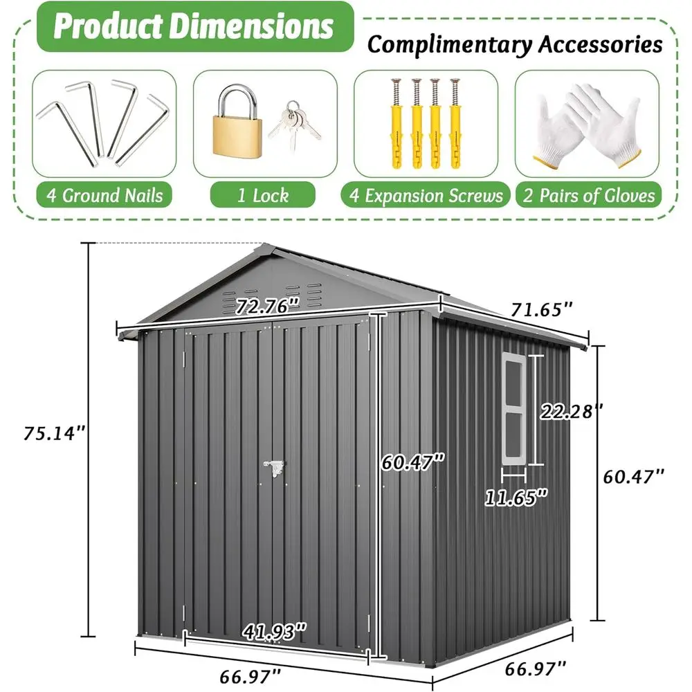 6x6 Galvanized Steel Outdoor S - đánh giá và giá Garden Tools