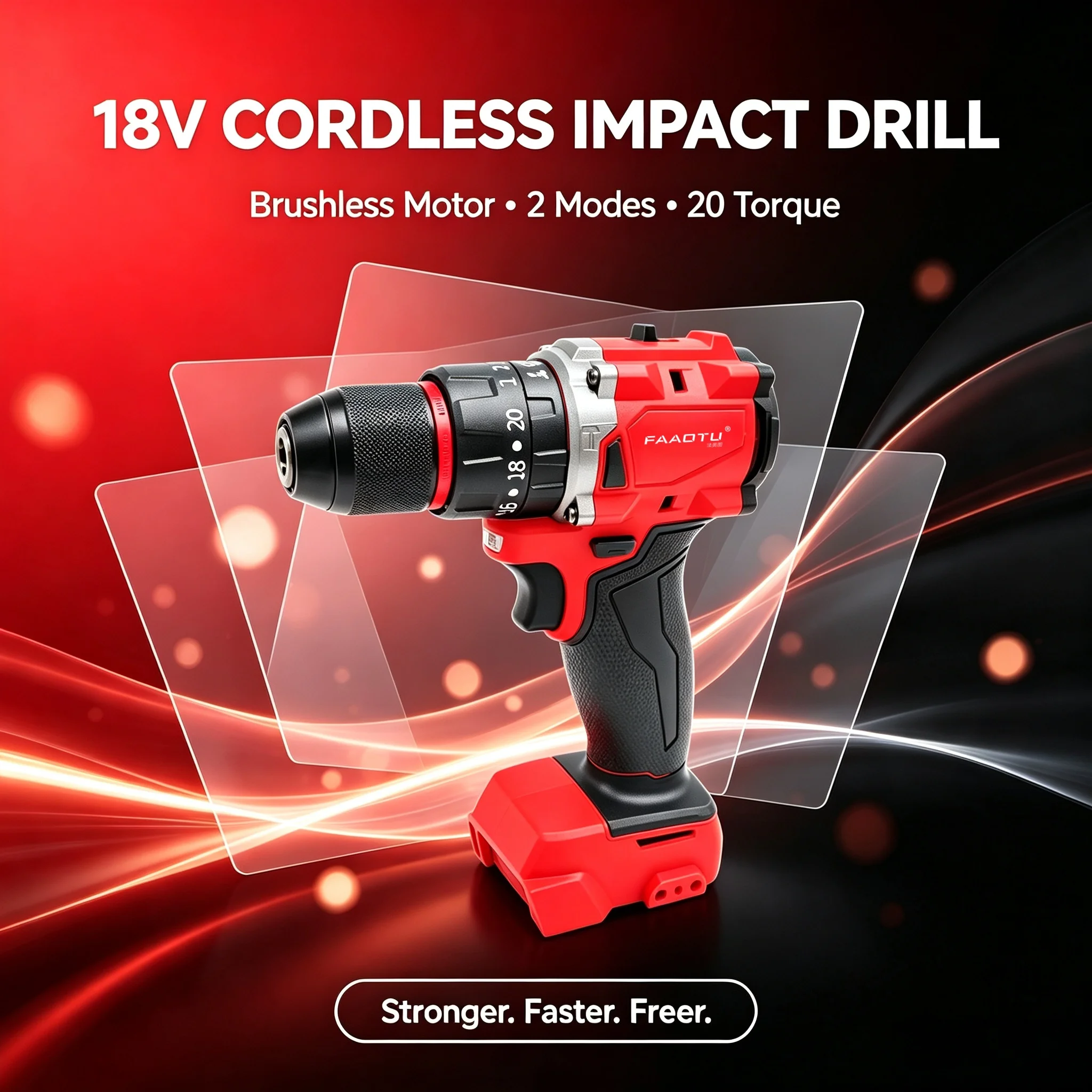FAAOTU 18V Brushless Cordless  - đánh giá và giá Brushless Cordless Electric Drill 18V