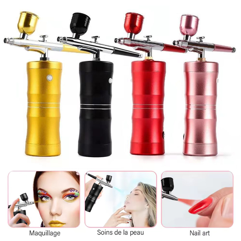 Oxygen Spray Mini Air Compress - đánh giá và giá Airbrush Kit With Mini Compressor